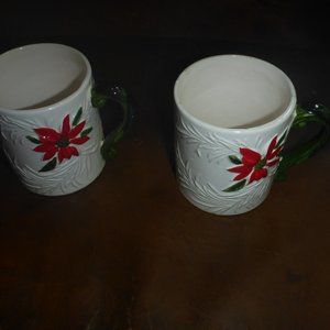 2 Vintage Ceramic Coffee Tea Mugs Napcoware Hand Painted Imported Japan